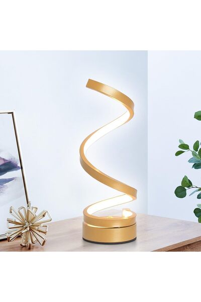 Generic مصباح طاولة LED حلزوني، إضاءة مكتبية قابلة للتعتيم تعمل بـUSB مع 3 در...