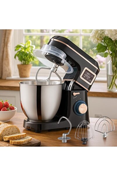 Generic 7L 1400W Professional Electric Stand Mixer with 6 Speeds Digital Touc...