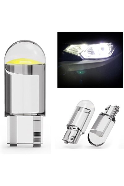 Generic مجموعة من 12 مصباح LED أبيض 6000 كلفن للسيارات - T10 W5W 168 2825، خا...