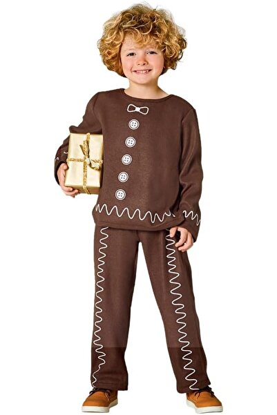 Generic Unisex Kids Gingerbread Boy Kids Christmas Costume Costumes (pack of 1)