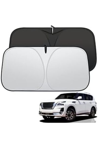 Generic Car Windshield Sunshade for Nissan Patrol Y63 Y62 2010-2024 | Foldabl...