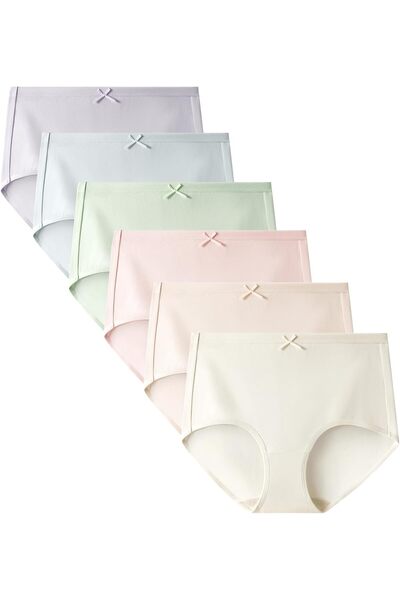 Generic ZULY® High-waist Cotton Women's Underwear 6-Pack with 10A Antibacteri...
