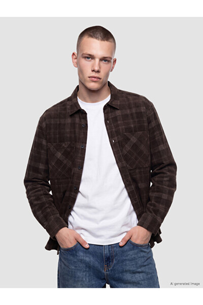 LC Waikiki Rmz Gi̇yi̇m Farkiyla Relax Fit Checkered Embroidered Velvet Men's ...