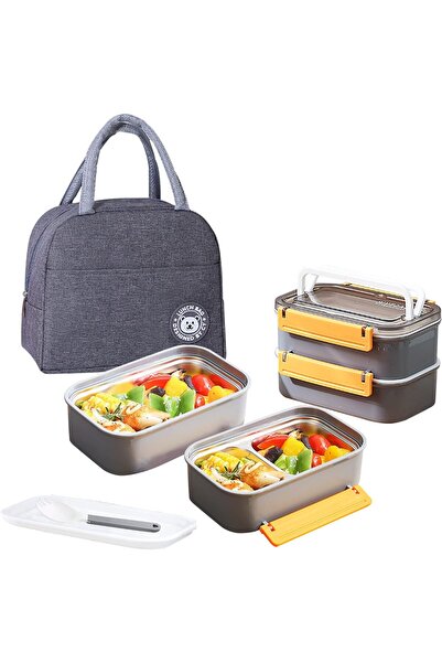 Generic Stainless Steel Thermal Bento Box Leakproof Lunch Box,Portable Insula...