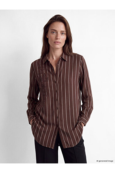 LC Waikiki Rmz Gi̇yi̇m Farkiyla Striped Women's Shirt Tunic