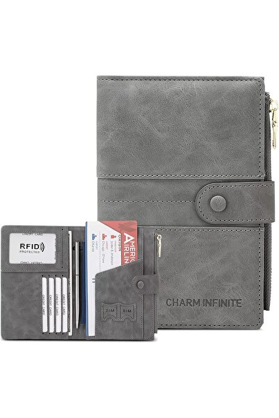 Generic Passport Holder Wallet, PU Leather Passport Cover RFID Blocking Card ...