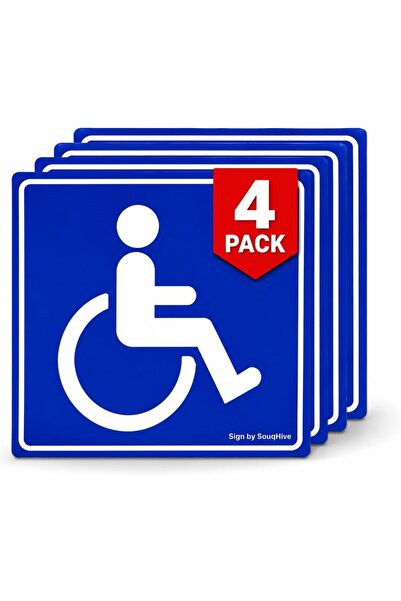 Generic SouqHive Handicap 2 Pack 6x6 Inch Sign Sticker Disabled Wheelchair Sy...