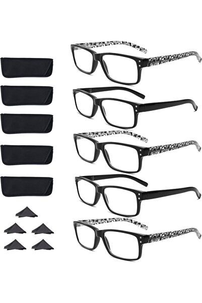 Generic 3-Pack Reading Glasses for Men,Spring Hinge,3 Colors,Clear Lens,L-L007