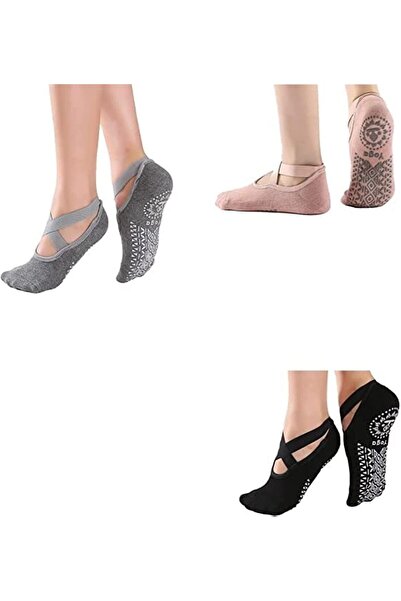 Generic Yoga Socks by Meego for Women Non Slip Grips & Straps
