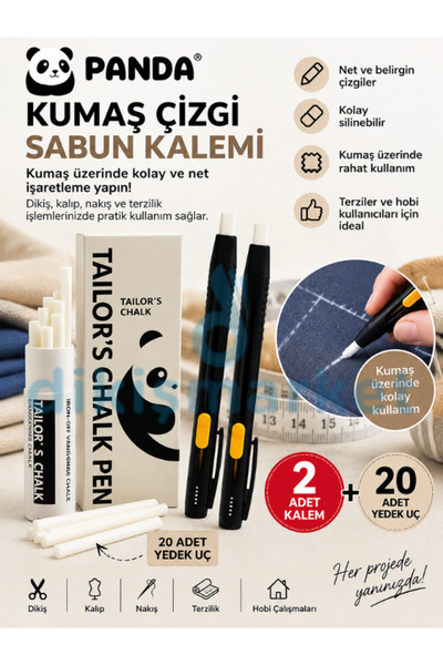 dikişmarket Tebeşir Sabun Çizgi Taşı ve Kalem