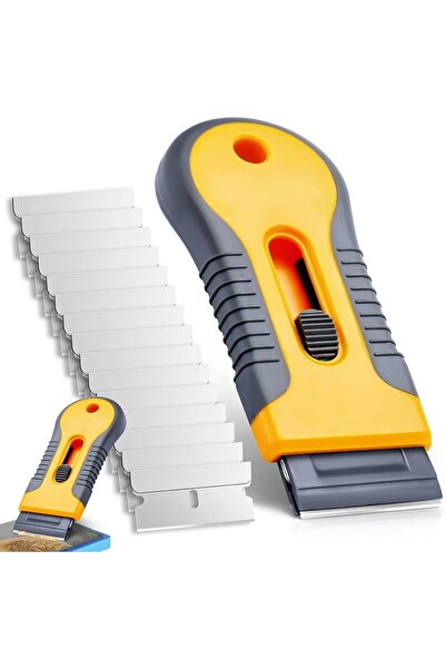Generic Razor Blade Scraper, Cleaning Razor Scraper for Glass with 15 pcs Ext...