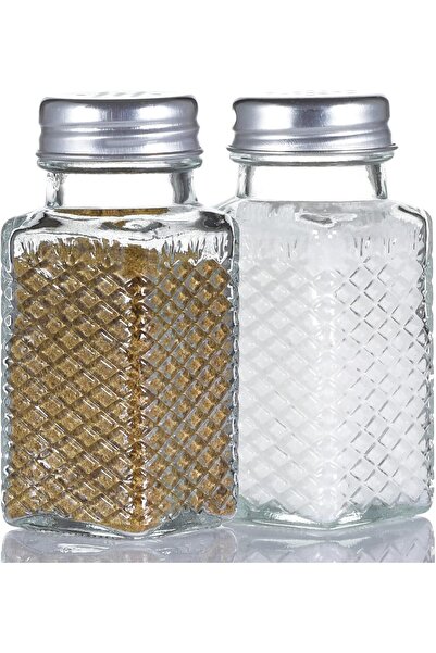 Generic 2 Pack Glass Salt and Pepper Shakers, Vintage Spice Shakers, Seasonin...