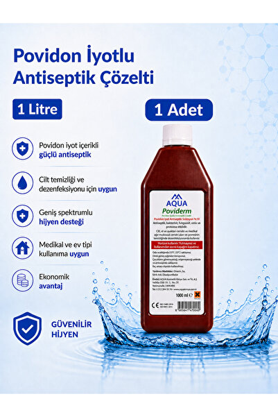 Genel Markalar Aqua Aqua Poviderm Antiseptik Çözelti Batikon 1000 ml