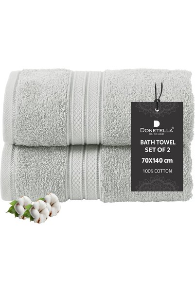 Generic DONETELLA Premium 100% Combed Cotton Bath Sheet Set of 1 (85 cm x 172...