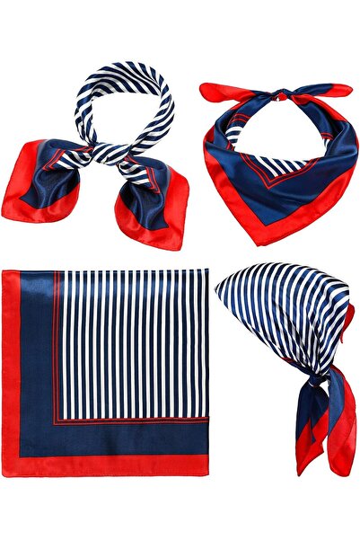 Generic Sailor Scarf, Fashion Flight Attendant Neck Scarf for Women, Silk Fee...