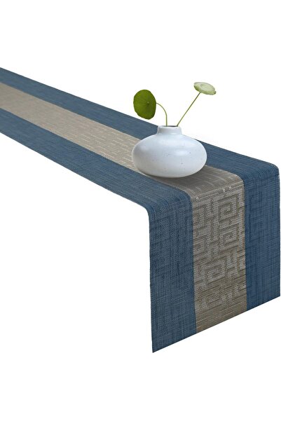 Generic مفرش طاولة منسوج من الفينيل، مفرش طاولة أبيض منسوج بخيوط ذهبية، مقاس ...