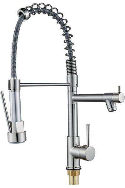 Generic Kitchen Sink Mixer with Sprayhead Double Water Outlet Function (Brush...