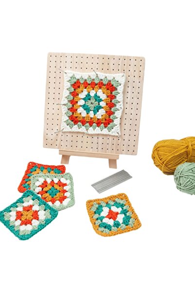 Generic Crochet Blocking Board, 9.3 Inches Handcrafted Wooden Knitting Blocki...