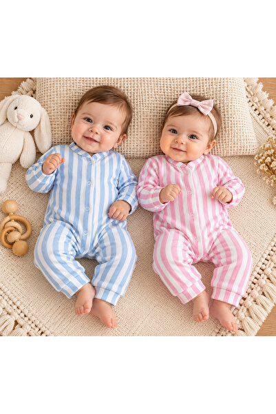 PoliFoni Babies Poli Foni ÇİZGİLİ GECELİK ERKEK TULUM