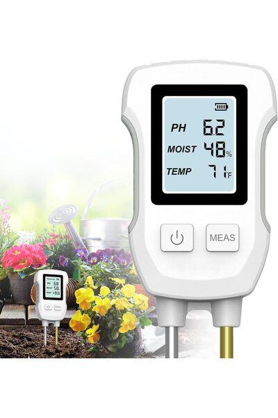 Generic جهاز قياس رطوبة التربة الرقمي 3 في 1 مع شاشة LCD مضاءة خلفياً - يقيس ...