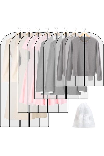 Generic Dress Bag for Gowns Long with Zipper for Closet,Clear Garment Bags,Cl...