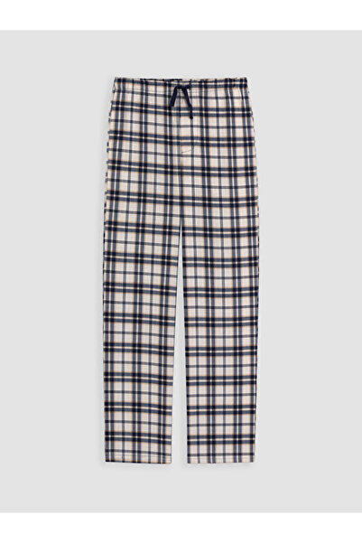 LC Waikiki Rmz Gi̇yi̇m Farki̇lya Checkered Embroidered Men's Pajama Bottoms