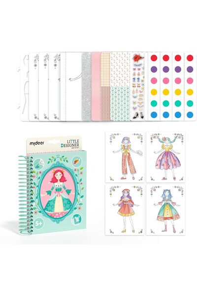 Generic Fashion Design Sketchbook with Watercolor Painting, Princess Dress-up...