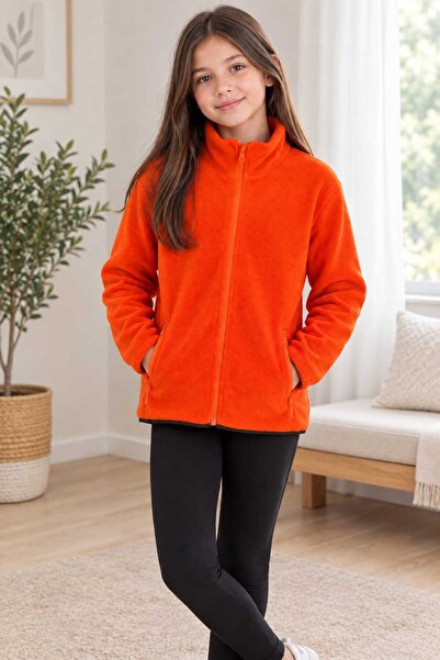 Eflin Çocuk Giyim Kız Ve Erkek Çocuk Unisex Örme Polar Hırka ( BİR BEDEN BÜYÜ...