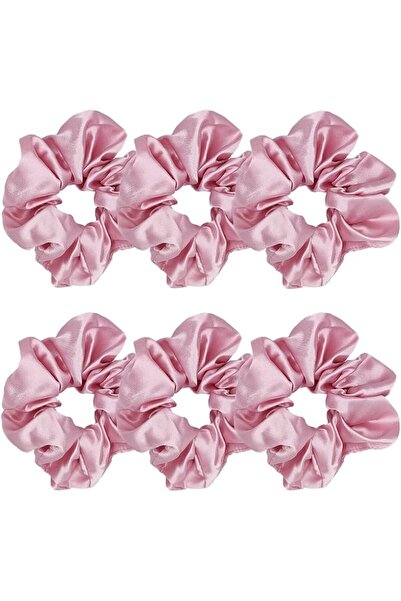 Sufermoe 6 Pcs Satin Silk Hair Scrunchies, Soft Hair Ties, Fashion Bands, Bow...