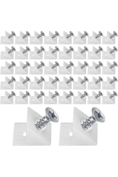 Generic 120-Piece Drawer Bottom Support Bracket Kit with Screws, Furniture Re...