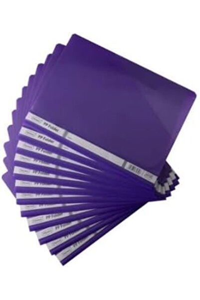Generic Clear File Folders A4 Size, 12-Pack, Assorted Colours (WHITE)