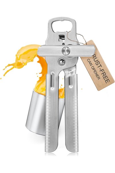 Generic Can Opener, Heavy Duty Handheld Can Bottle Opener Manual with Sharp C...