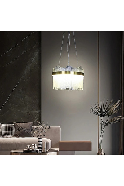 Generic Brand ثريا مودرن ذهبي وأبيض LED 36 واط 40 سم HA/C5189/400/GD+3CO