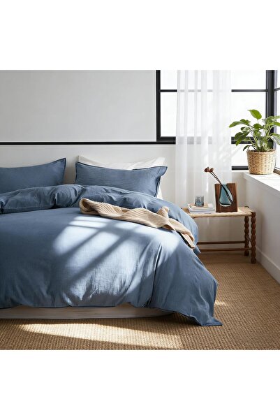 Generic Simple&Opulence Duvet Cover Set 100% Washed Cotton Comfy Soft Breatha...