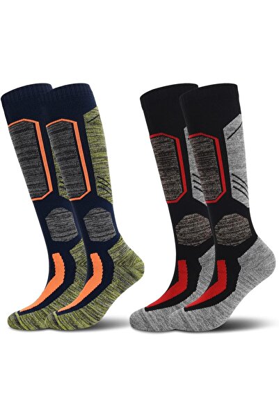 Generic 2 Pairs Ski Socks for Men and Women, Knee High Snowboard Socks hick S...