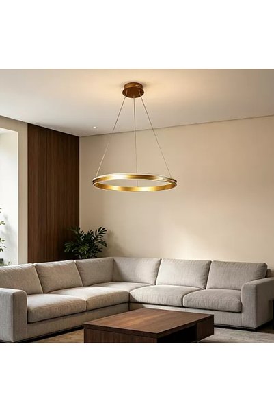 Generic Brand ثريا مودرن ذهبي LED 95 واط 60 سم HA/E6651/600GD+3CO