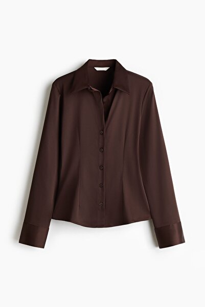 H&M Bedene Oturan Saten Gömlek