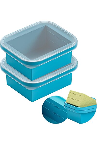 Generic 2-Cup Silicone Freezer Tray, Jumbo Meal Prep & Soup Storage Container...