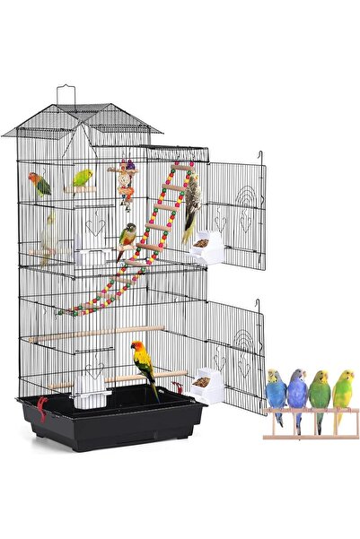 Generic Large Bird Cage - 39" Metal Bird Cage with Stand and Toy, BirdCage fo...