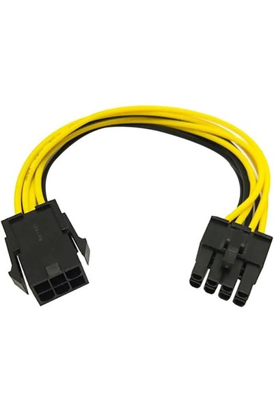 Generic كابل محول طاقة PCI Express من 6 دبابيس أنثى إلى 8 دبابيس ذكر لوحدة ال...