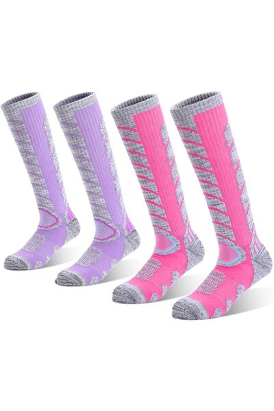 Generic 2 Pairs Merino Wool Ski Socks Warm Performance Socks Thick Socks,for ...