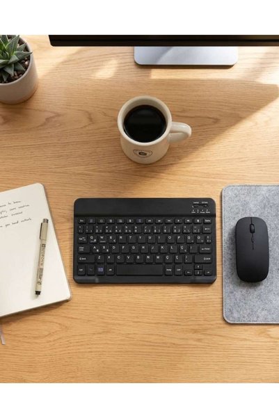 BİN1ÇEŞİT Kablosuz Klavye ve Mouse Kombosu Bluetooth Uyumlu Sessiz Set