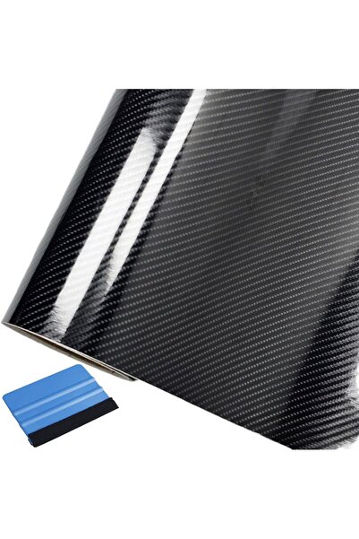 Generic 6D Carbon Fiber Vinyl Wrap, 50cmx152cm Self-Adhesive Car Wrap Film, H...
