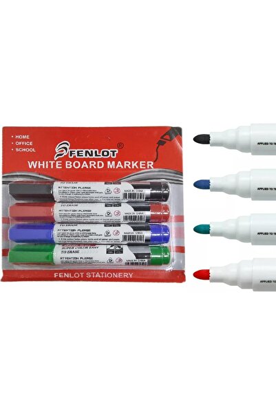 Generic Whiteboard Marker Set – 4PCS (Red, Green, Blue, Black), Low-Odor, Eas...