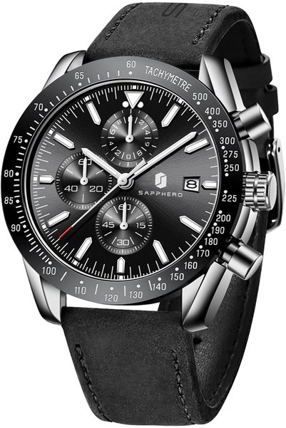Generic BY Men's Waterproof Analog Quartz Chronograph Luminous Date Large Dia...