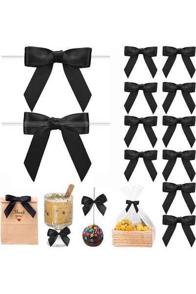 Generic 30 قطعة من أقواس الشريط الساتان مع روابط ملتوية لتغليف الهدايا، وهداي...