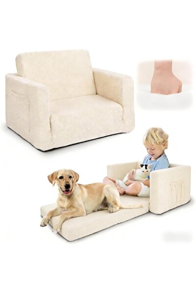 Generic Kids Sofa, 2-in-1 Kids Sofa Chair, Convertible Children Couch to Loun...