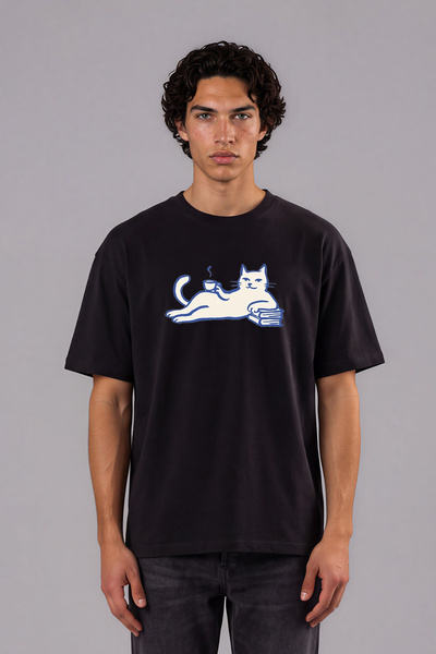 VSRN Hello Baby Design Μπλουζάκι με μπροστινή στάμπα, μαύρο, oversized