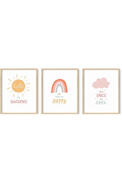 Generic Nursery Posters and Rainbow Wall Decor Set of 3 Rainbow Wall Art for ...