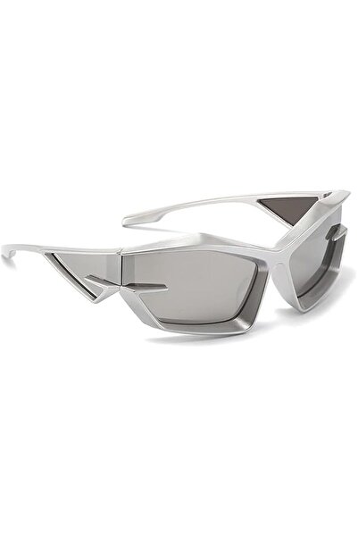 X SPRING Futuristic Sunglasses, Sports Wrap Around Shield Cat Eye Glasses, Mi...
